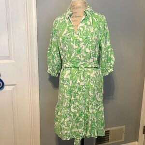 Lilly Pulitzer Renelle Green and White Mini Dress - Daffodil Hill